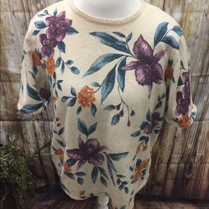 Vintage Alfred Dunner Beaded Floral Sweater